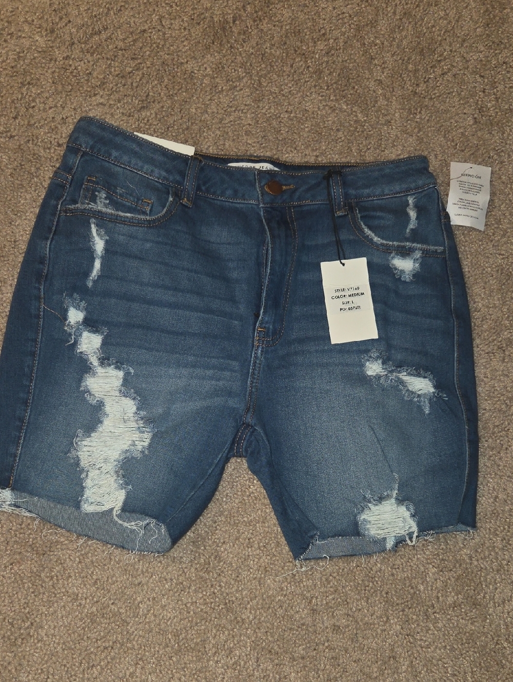 Encore Jeans Blue High-Rise Bermuda